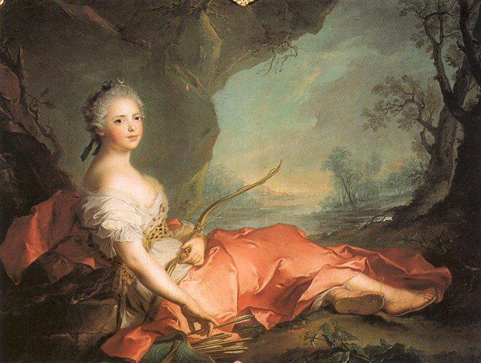 Jean Marc Nattier Marie-Adlaide of France as Diana Sweden oil painting art